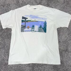 Maine Destination Coast Tee XL White Adult  EUC